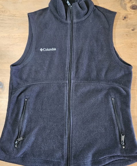 Columbia Fleece Vest Black Size Medium - Picture 1 of 8